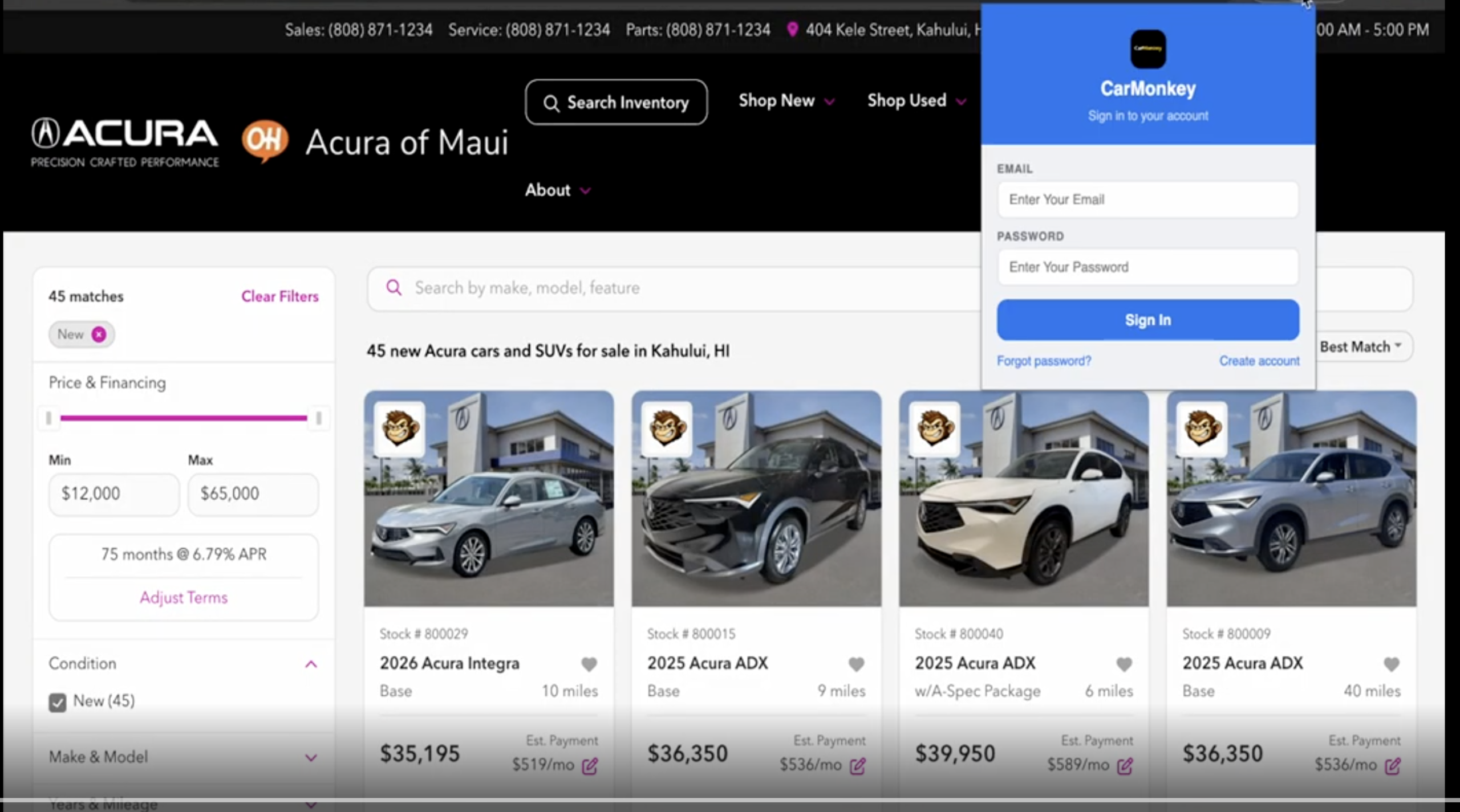 Car Monkey Chrome Extension